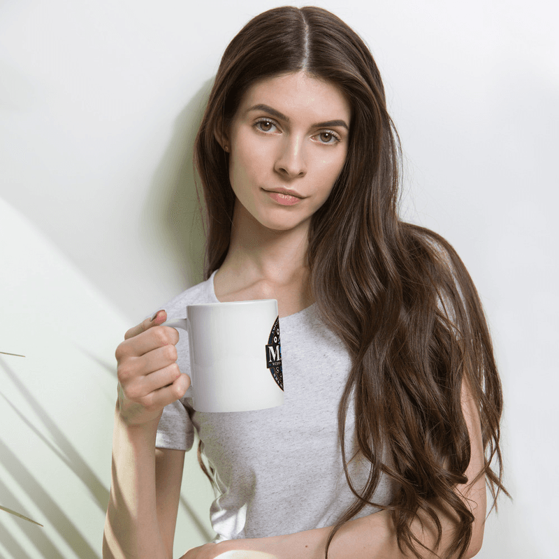 MEAN | White glossy mug thumbnail 3