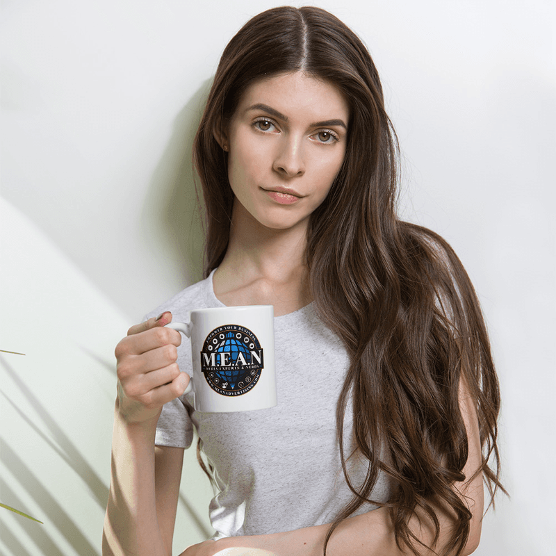 MEAN | White glossy mug